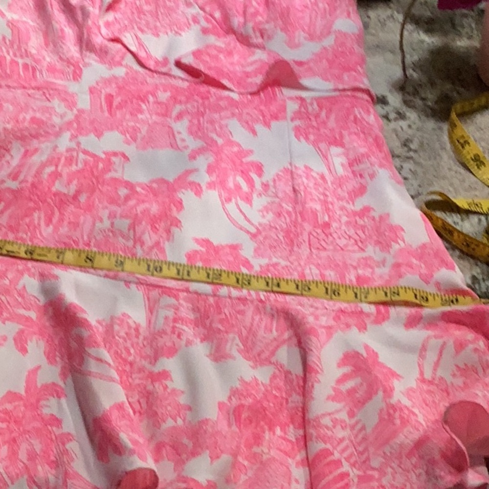NWT Lilly Pulitzer Ariana one shoulder ruffle romper in Roxie Pink NWT - Picture 13 of 13